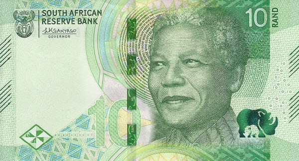 Front of South Africa p148: 10 Rand from 2023