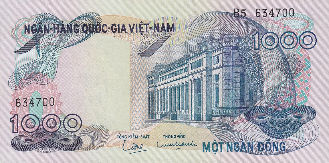 Front of Vietnam, South p29a: 1000 Dong from 1971