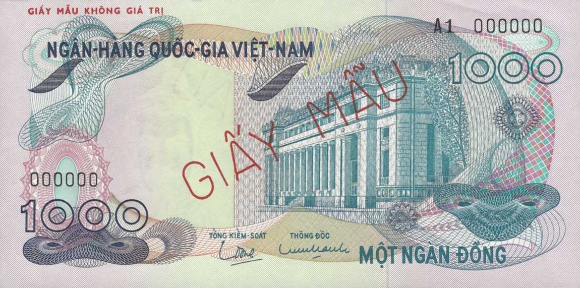 Front of Vietnam, South p29s1: 1000 Dong from 1971