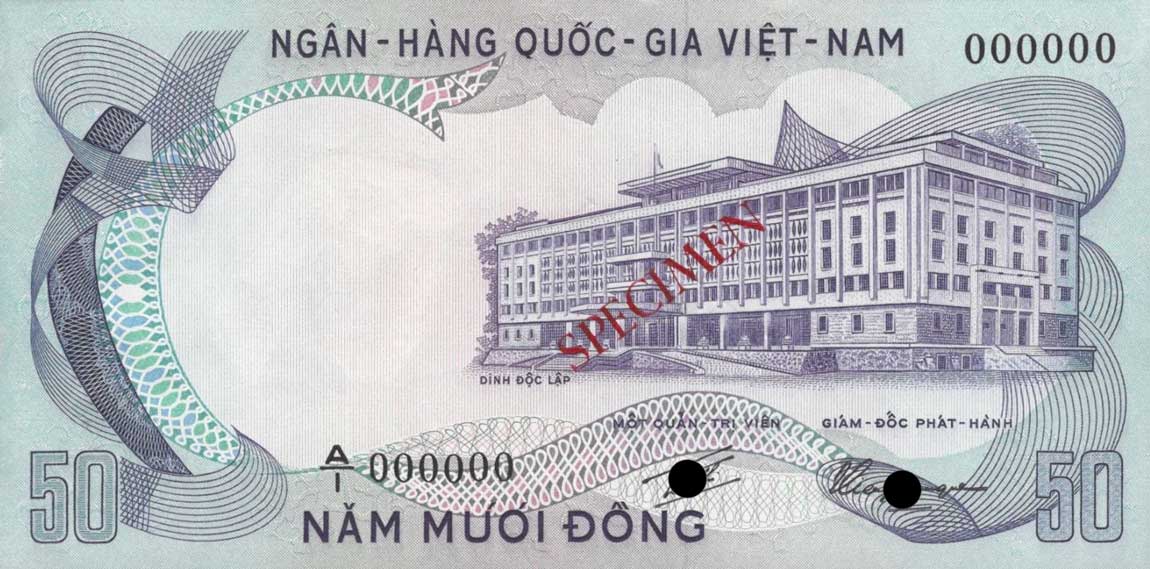 Front of Vietnam, South p30ct: 50 Dong from 1972