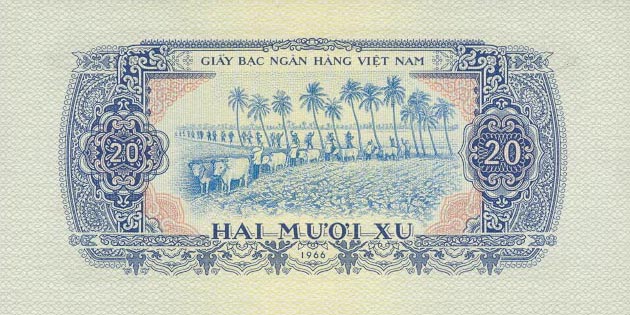 Back of Vietnam, South p38a: 20 Xu from 1966