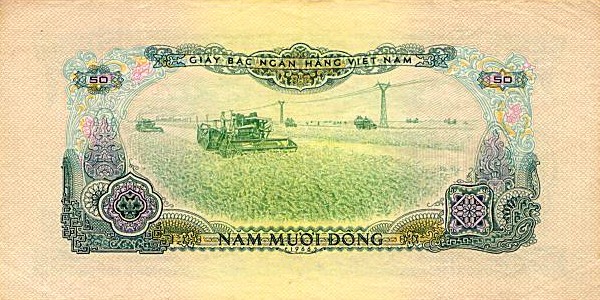 Back of Vietnam, South p44a: 50 Dong from 1966