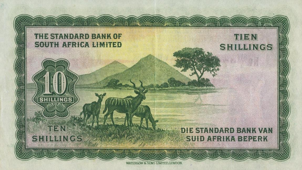 Back of Southwest Africa p7a: 10 Shillings from 1931