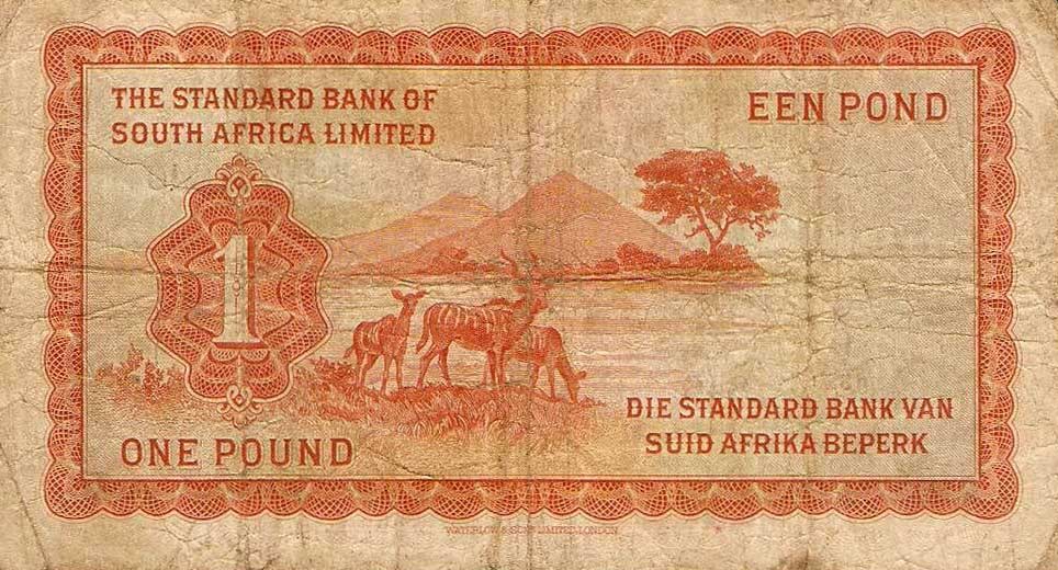 Back of Southwest Africa p8c: 1 Pound from 1950