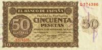 p100a from Spain: 50 Pesetas from 1936