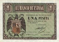 p108a from Spain: 1 Peseta from 1938