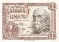 p144a from Spain: 1 Peseta from 1953