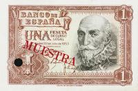 p144s from Spain: 1 Peseta from 1953