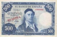 p148s from Spain: 500 Pesetas from 1954
