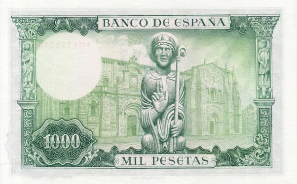 Back of Spain p151: 1000 Pesetas from 1965