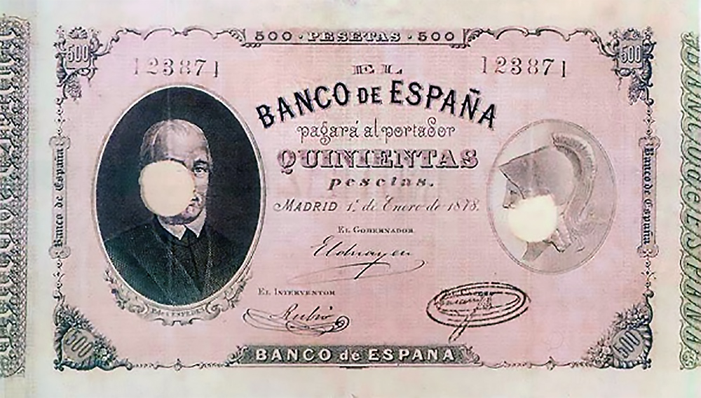 Front of Spain p18: 500 Pesetas from 1878