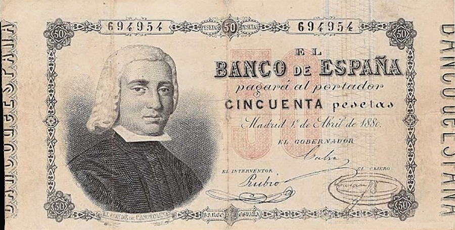 Front of Spain p20: 50 Pesetas from 1880