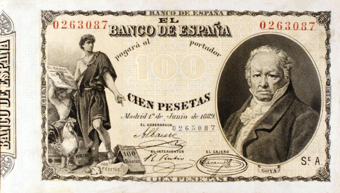 Front of Spain p41: 100 Pesetas from 1889