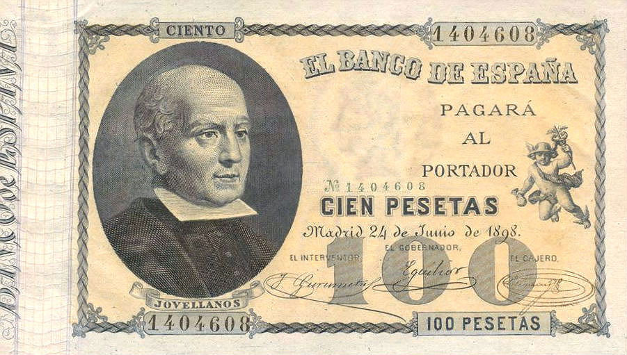 Front of Spain p48: 100 Pesetas from 1898