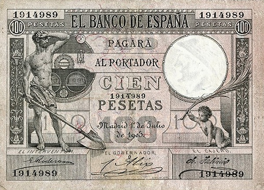 Front of Spain p53a: 100 Pesetas from 1903