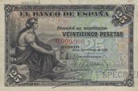 p57s from Spain: 25 Pesetas from 1906