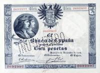 p68 from Spain: 100 Pesetas from 1908