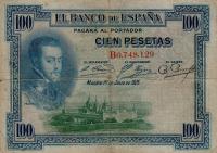 p69a from Spain: 100 Pesetas from 1925