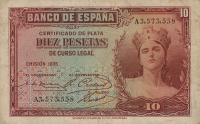 Gallery image for Spain p86a: 10 Pesetas from 1935