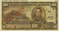 p133ct from Bolivia: 100 Bolivianos from 1928