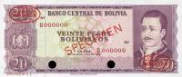 Gallery image for Bolivia p161s: 20 Pesos Bolivianos