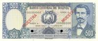 p165s from Bolivia: 500 Pesos Bolivianos from 1981