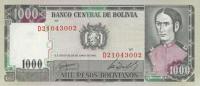 Gallery image for Bolivia p167a: 1000 Pesos Bolivianos