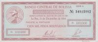 Gallery image for Bolivia p188: 100000 Pesos Bolivianos