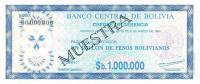 p192Cs from Bolivia: 1000000 Pesos Bolivianos from 1985