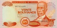 p205b from Bolivia: 20 Boliviano from 1990