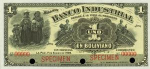pS161s from Bolivia: 1 Boliviano from 1906