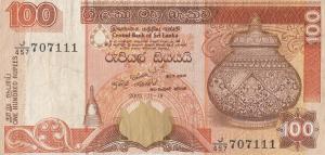 p111d from Sri Lanka: 100 Rupees from 2005