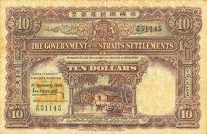 p11b from Straits Settlements: 10 Dollars from 1930
