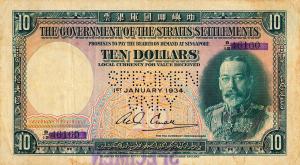 Gallery image for Straits Settlements p18s: 10 Dollars