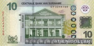 Gallery image for Suriname p163c: 10 Dollars