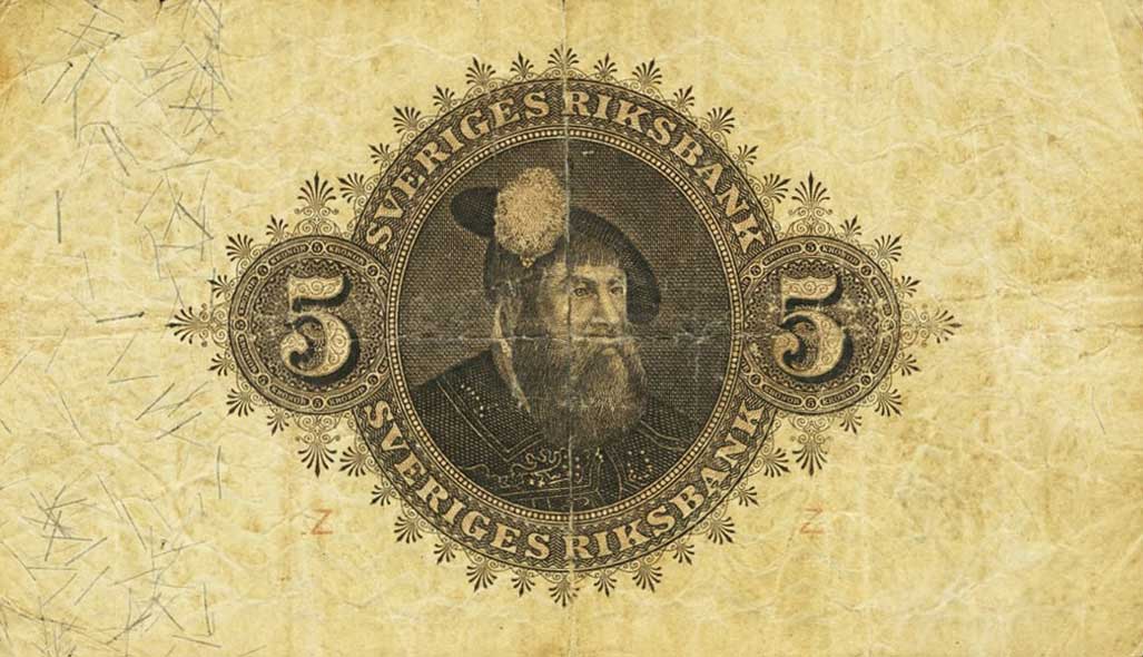 Back of Sweden p14i: 5 Kronor from 1898
