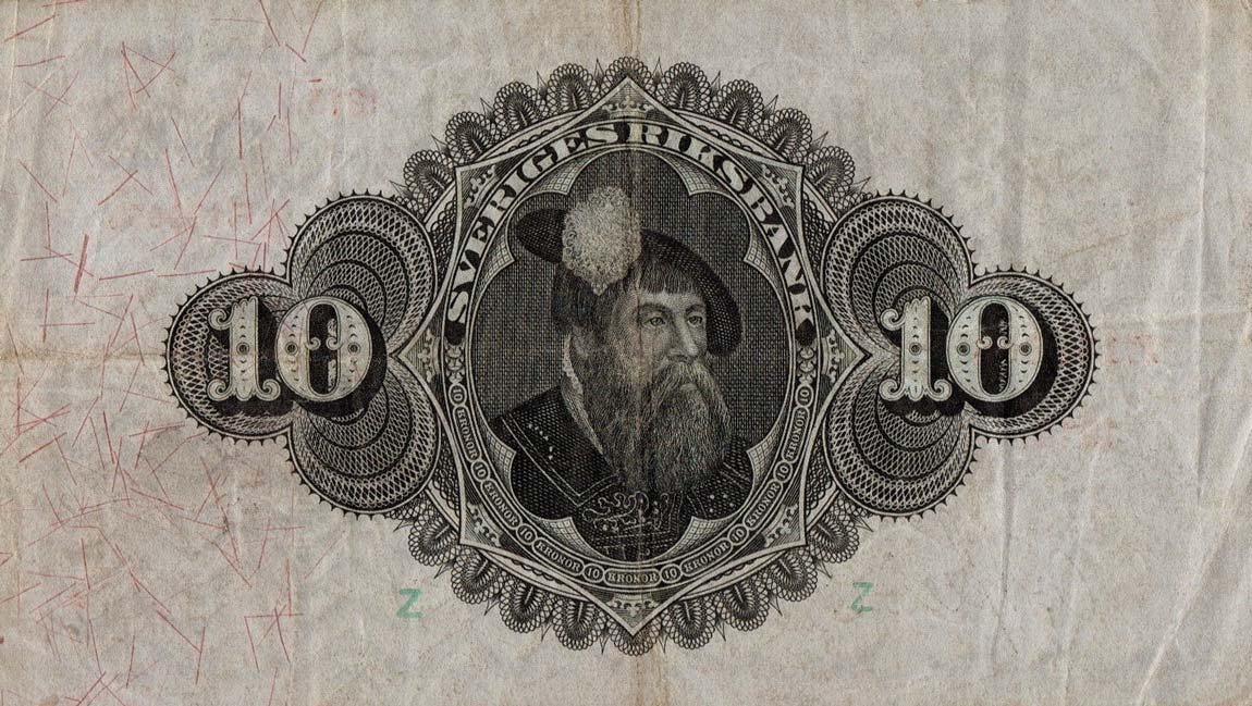 Back of Sweden p27h: 10 Kronor from 1913