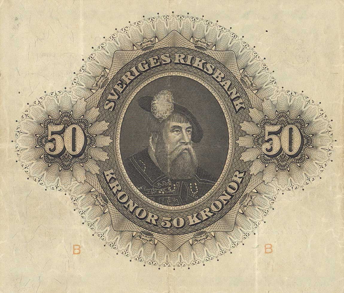 Back of Sweden p35ac: 50 Kronor from 1948