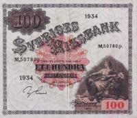 p36q from Sweden: 100 Kronor from 1934