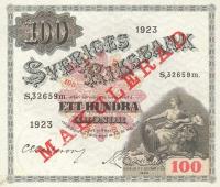 p36s1 from Sweden: 100 Kronor from 1948