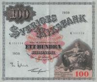 p48a from Sweden: 100 Kronor from 1959