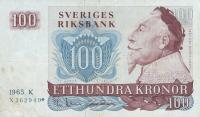 p54r1 from Sweden: 100 Kronor from 1965