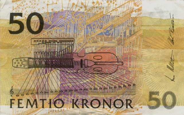 Back of Sweden p62a: 50 Kronor from 1996