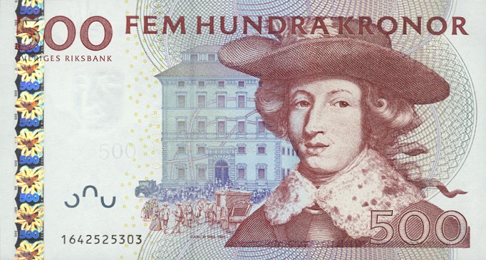 Front of Sweden p66a: 500 Kronor from 2001