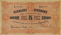 p8f from Sweden: 5 Kronor from 1884
