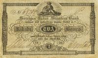 pA124a from Sweden: 2 Riksdaler Banco from 1836