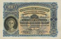 p35e from Switzerland: 100 Franken from 1928