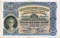 p35h from Switzerland: 100 Franken from 1934