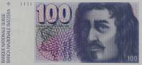 p57a from Switzerland: 100 Franken from 1975