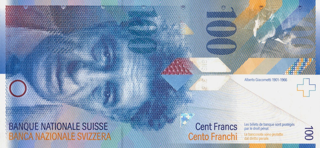 Front of Switzerland p72h: 100 Franken from 2007